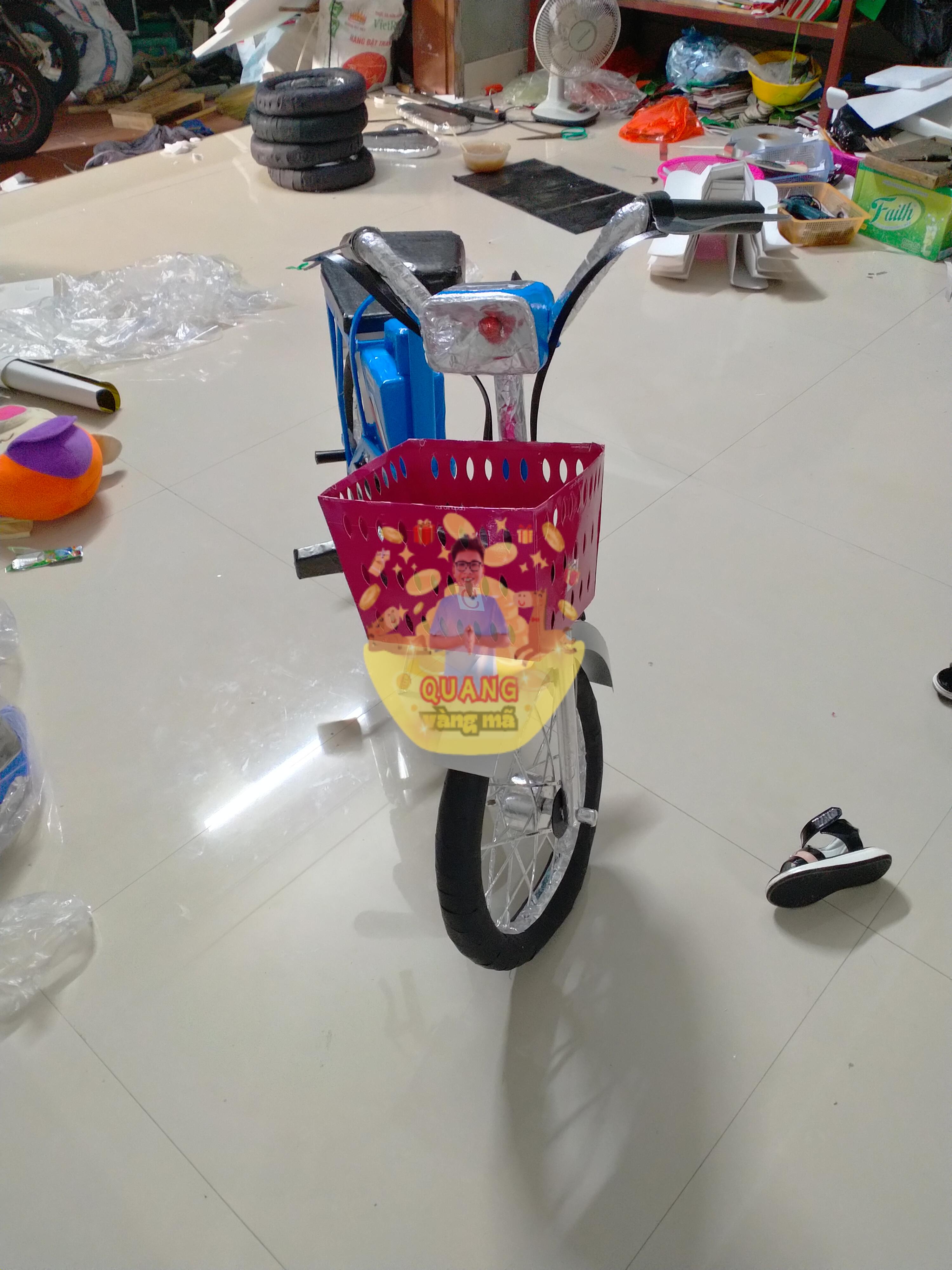 xe đạp điện honda màu xanh