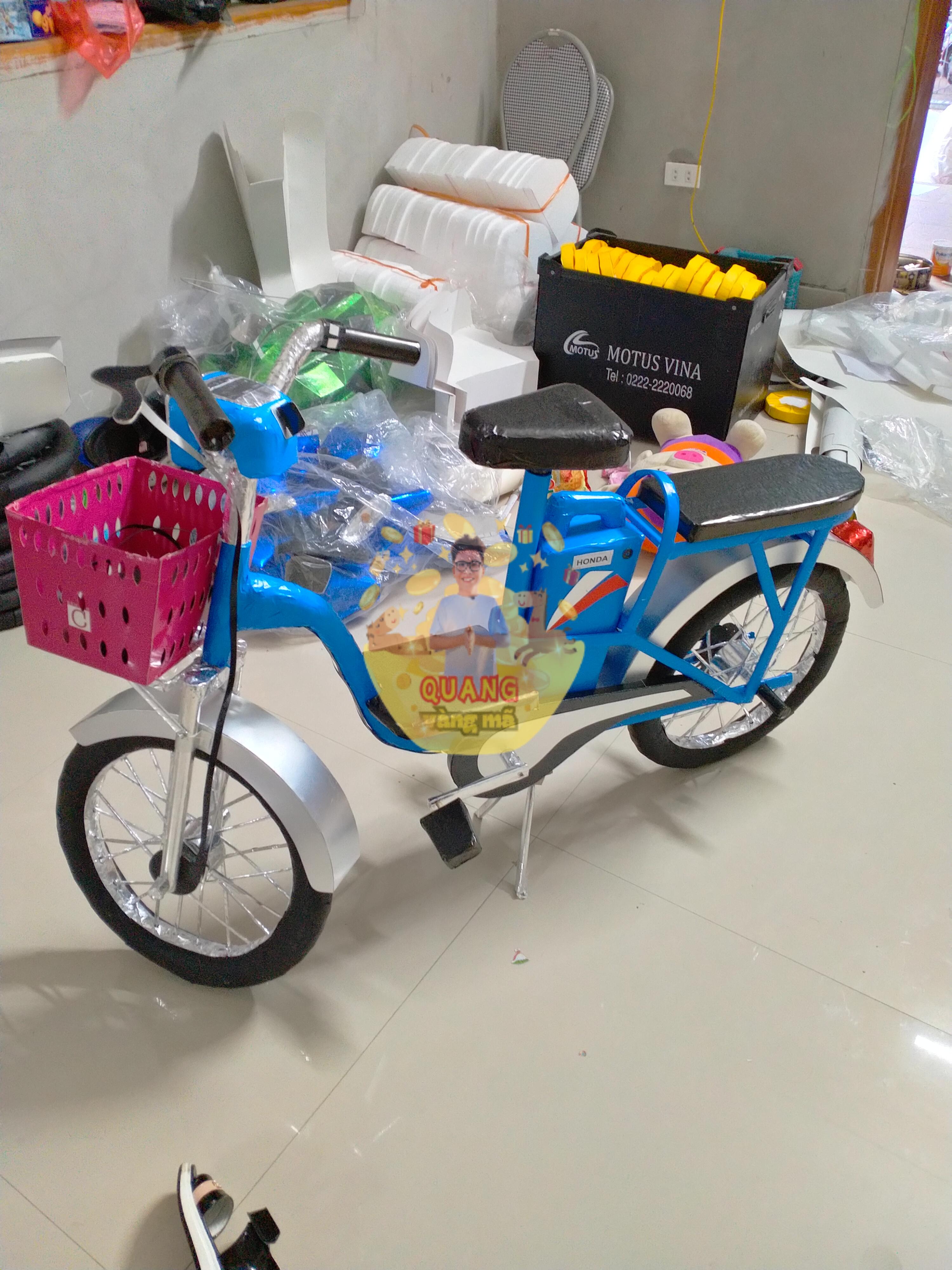 xe đạp điện honda màu xanh