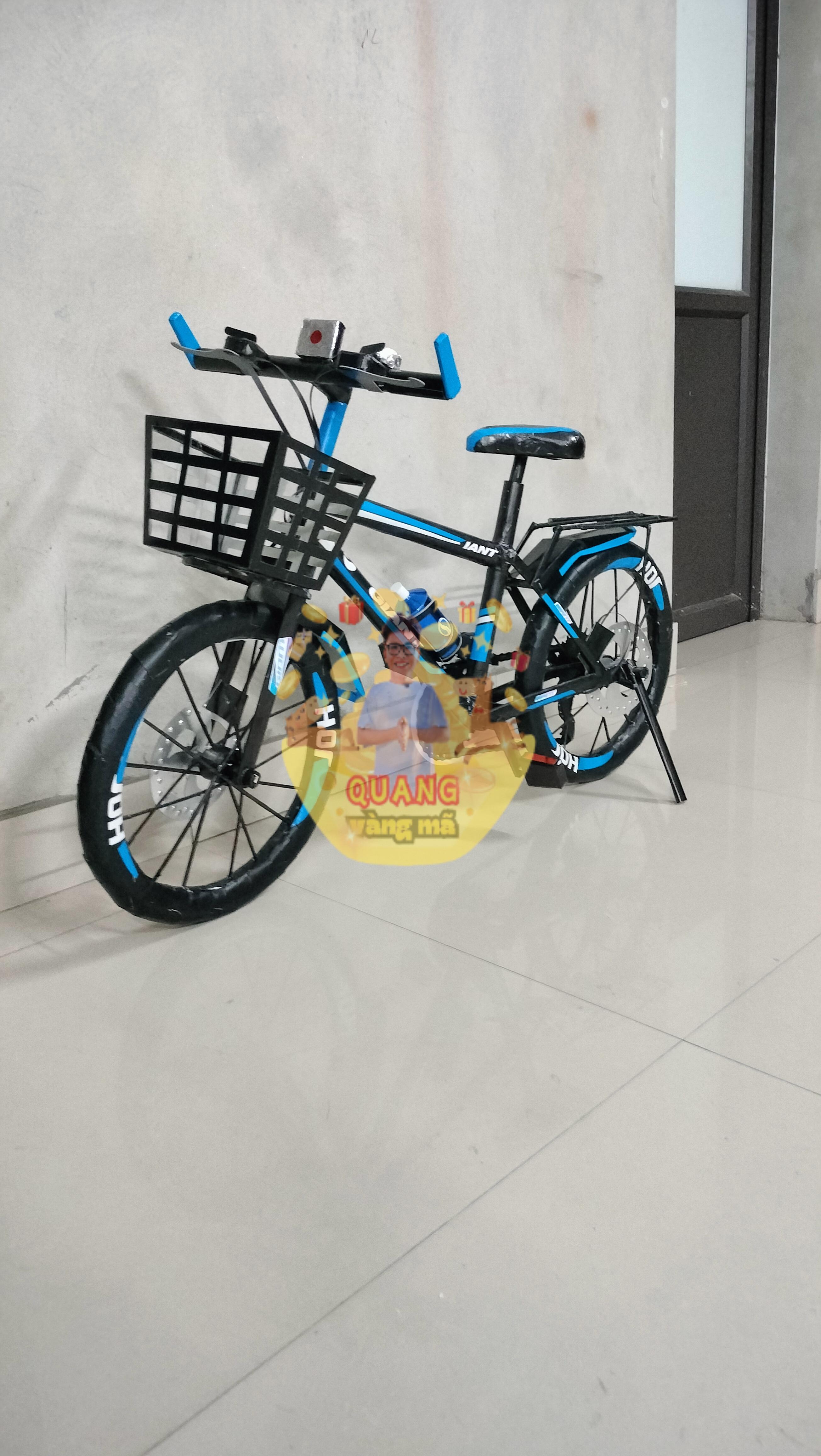xe đạp gain đen xanh bé trai