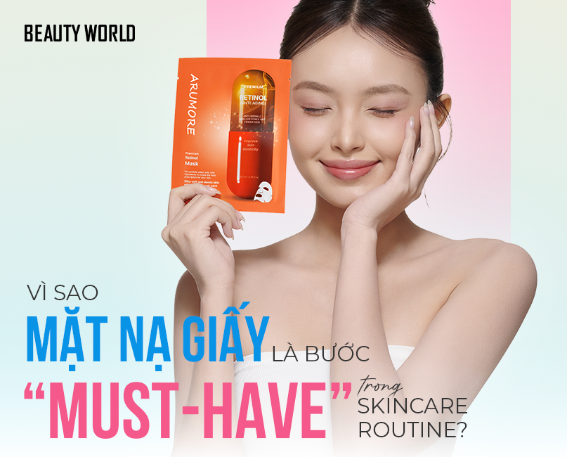 Mặt Nạ Giấy Arumore Premium Mask – Cấp Ẩm & Phục Hồi Da Chỉ Sau 15 Phút