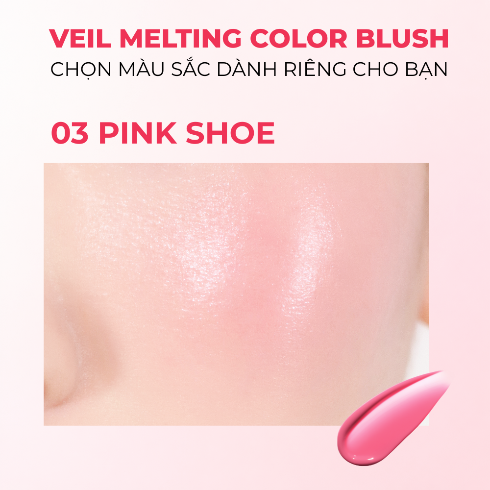 Má Hồng Kem Dạng Lỏng Blessed Moon Veil Melting Color Blush Dễ Tán Sắc Má Tự Nhiên Căng Bóng 3.8g