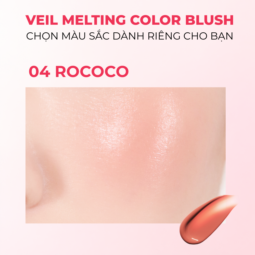 Má Hồng Kem Dạng Lỏng Blessed Moon Veil Melting Color Blush Dễ Tán Sắc Má Tự Nhiên Căng Bóng 3.8g