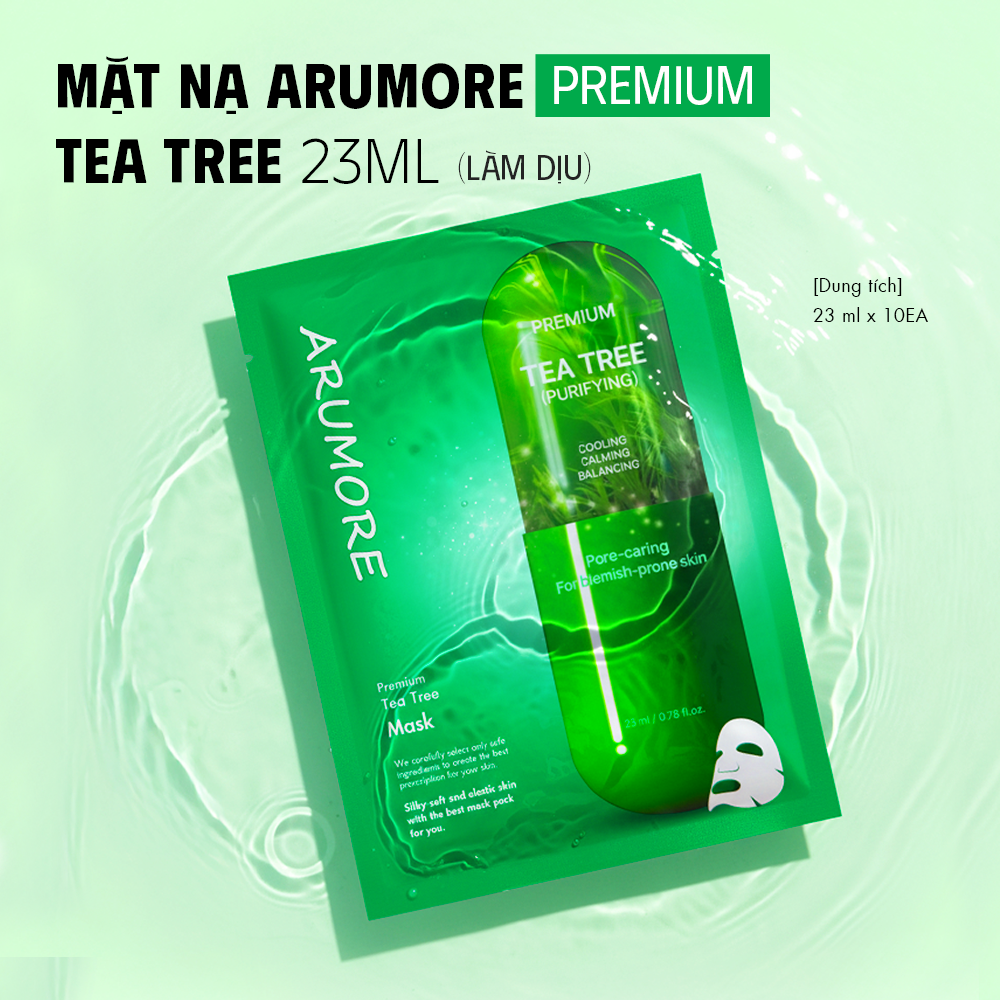 Combo 10 Mặt Nạ Mix Arumore Premium Dưỡng Ẩm Làm Sáng Làm Dịu Da 23ml