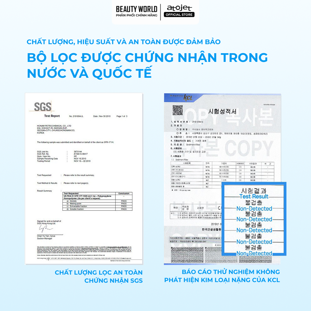 Bộ Đầu Lọc ACF Thay Thế Dành Cho Vòi Nhà Bếp Atojet AJ-8510
