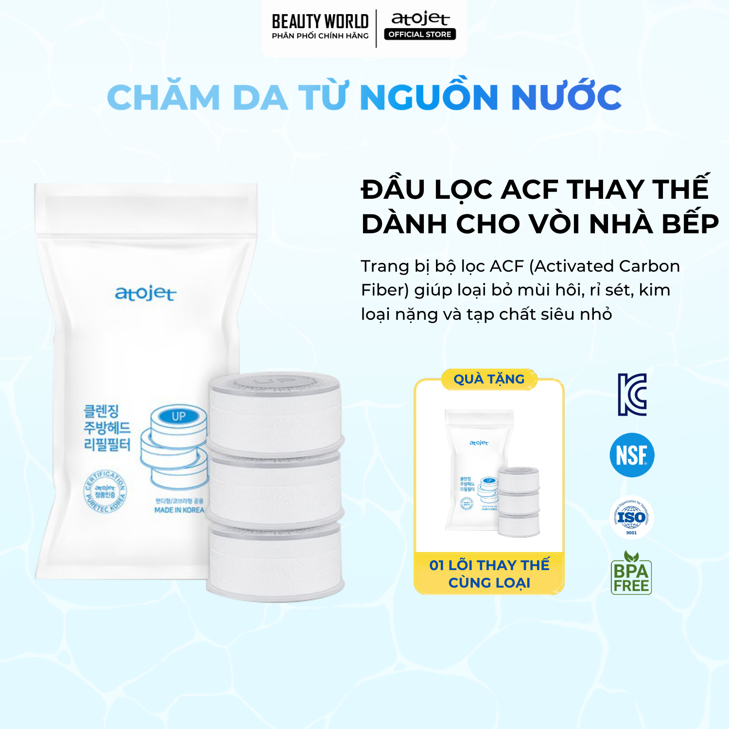 Bộ Đầu Lọc ACF Thay Thế Dành Cho Vòi Nhà Bếp Atojet AJ-8510