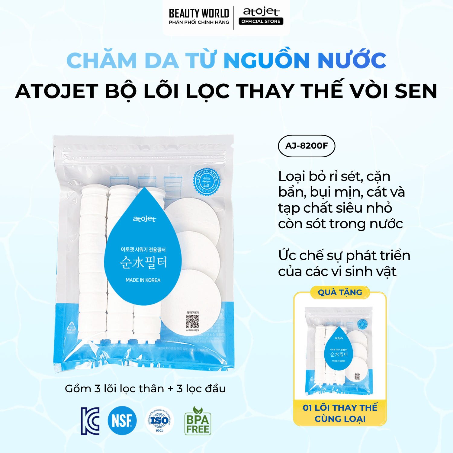 Bộ Lõi Lọc Nước Thay Thế Atojet AJ-8200F