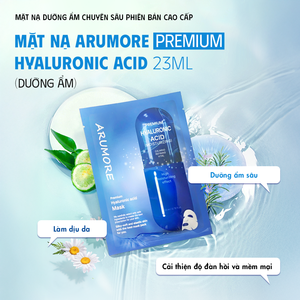 Combo 10 Mặt Nạ Mix Arumore Premium Dưỡng Ẩm Làm Sáng Làm Dịu Da 23ml