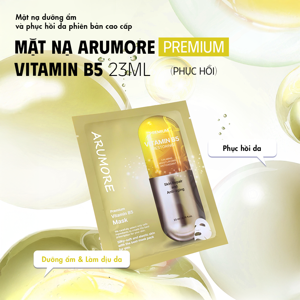 Combo 10 Mặt Nạ Mix Arumore Premium Dưỡng Ẩm Làm Sáng Làm Dịu Da 23ml