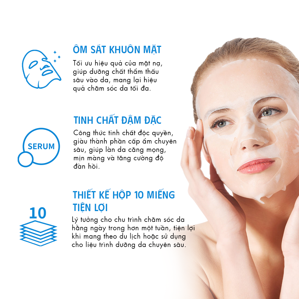 Combo 10 Mặt Nạ Mix Arumore Premium Dưỡng Ẩm Làm Sáng Làm Dịu Da 23ml