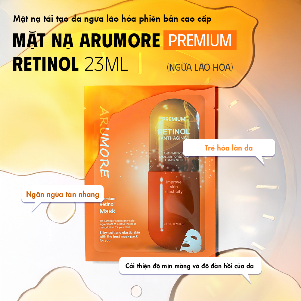 Combo 10 Mặt Nạ Mix Arumore Premium Dưỡng Ẩm Làm Sáng Làm Dịu Da 23ml