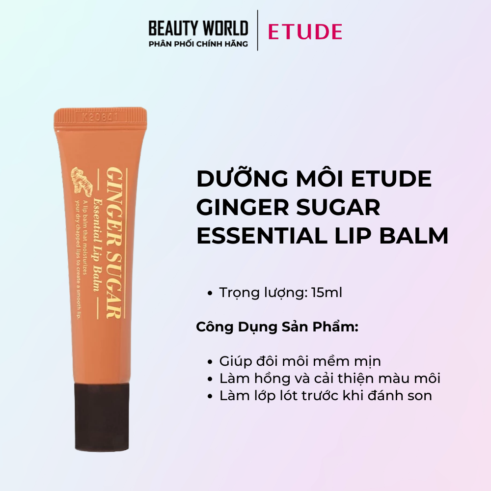 Dưỡng Môi ETUDE Ginger Sugar Essential Lip Balm