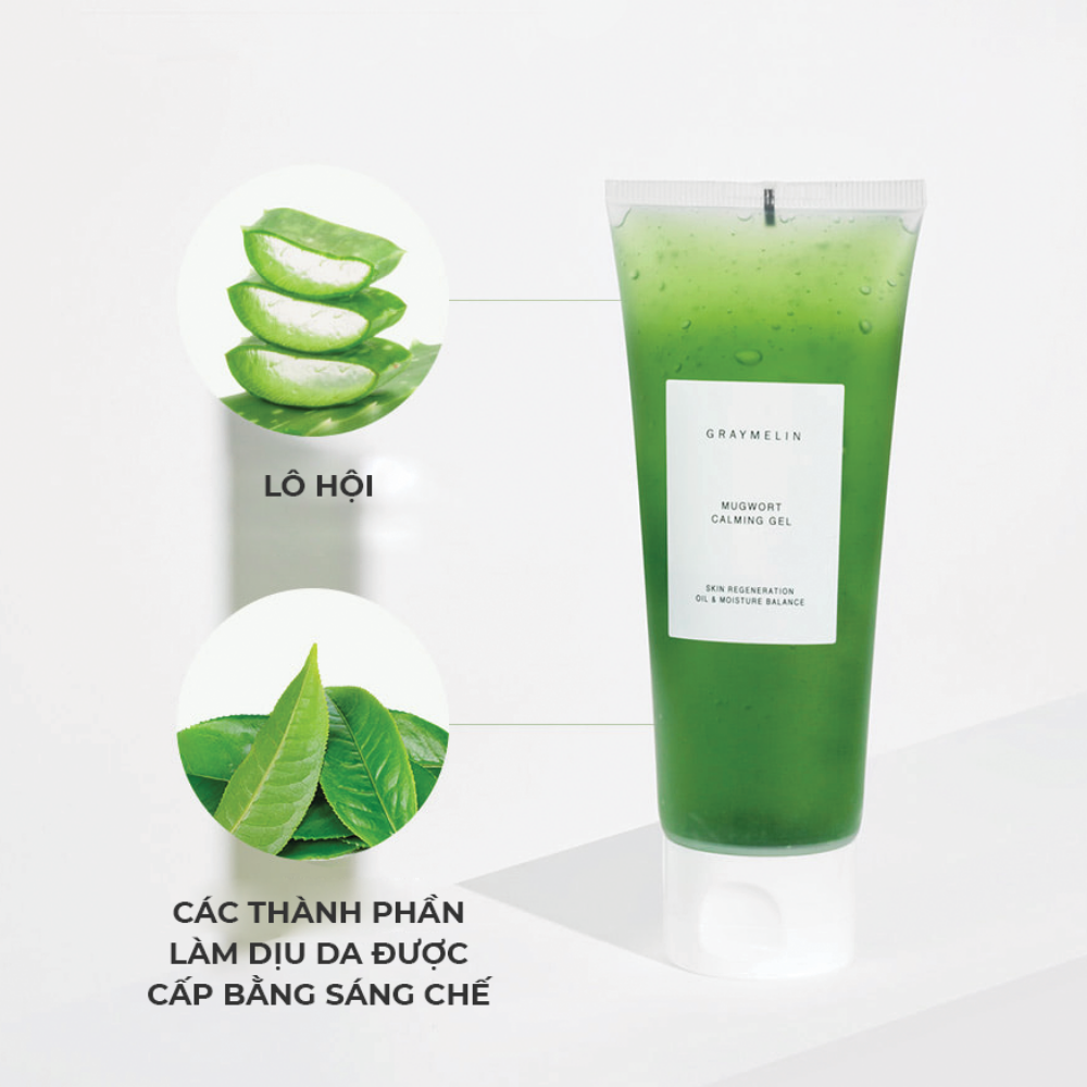 Gel Dưỡng Ngải Cứu Graymelin Mugwort Calming Gel 100ml Dịu Nhẹ Cho Da Dầu Mụn Nhạy Cảm