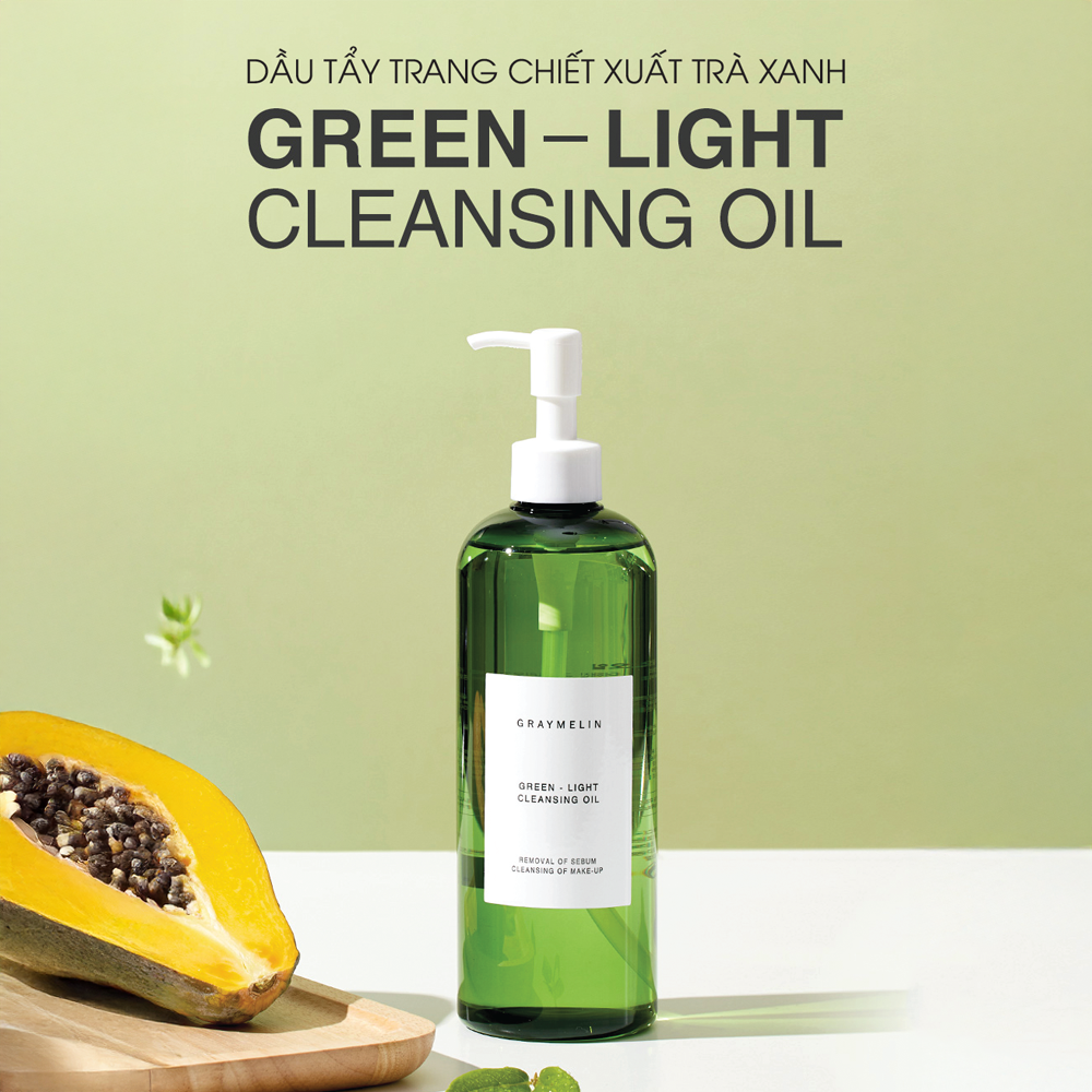 Dầu Tẩy Trang Cho Da Nhạy Cảm Graymelin Green Light Cleansing Oil 400ml