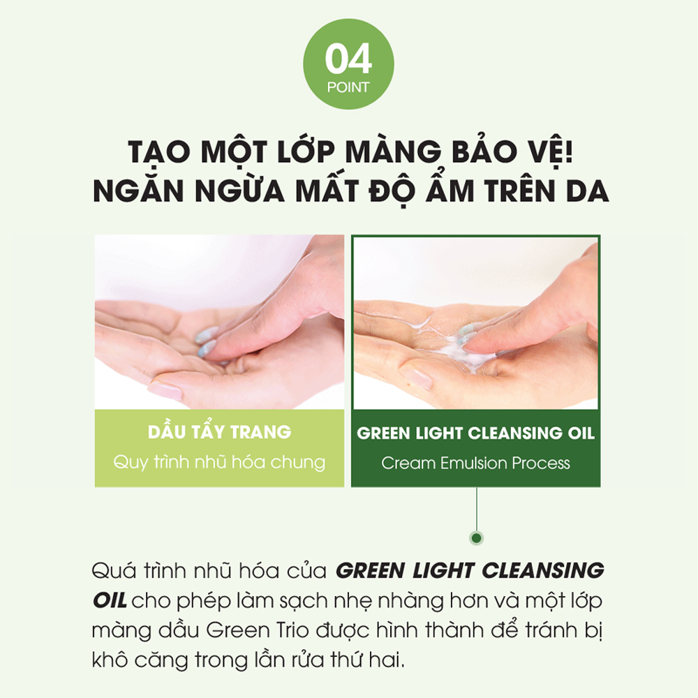 Dầu Tẩy Trang Cho Da Nhạy Cảm Graymelin Green Light Cleansing Oil 400ml