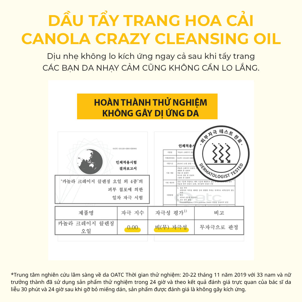 Dầu Tẩy Trang Hoa Cải GRAYMELIN Vintage Canola Crazy Cleansing Oil