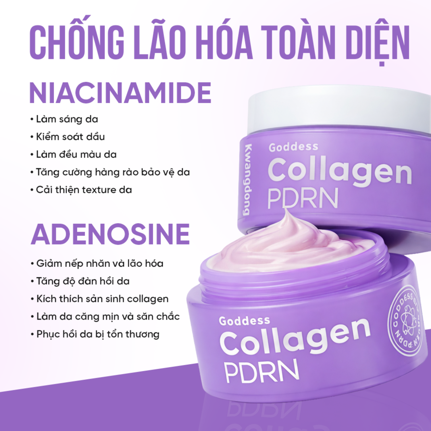 Kem Dưỡng Collagen PDRN Kwangdong Goddess Phục Hồi & Tái Tạo Da 100ml