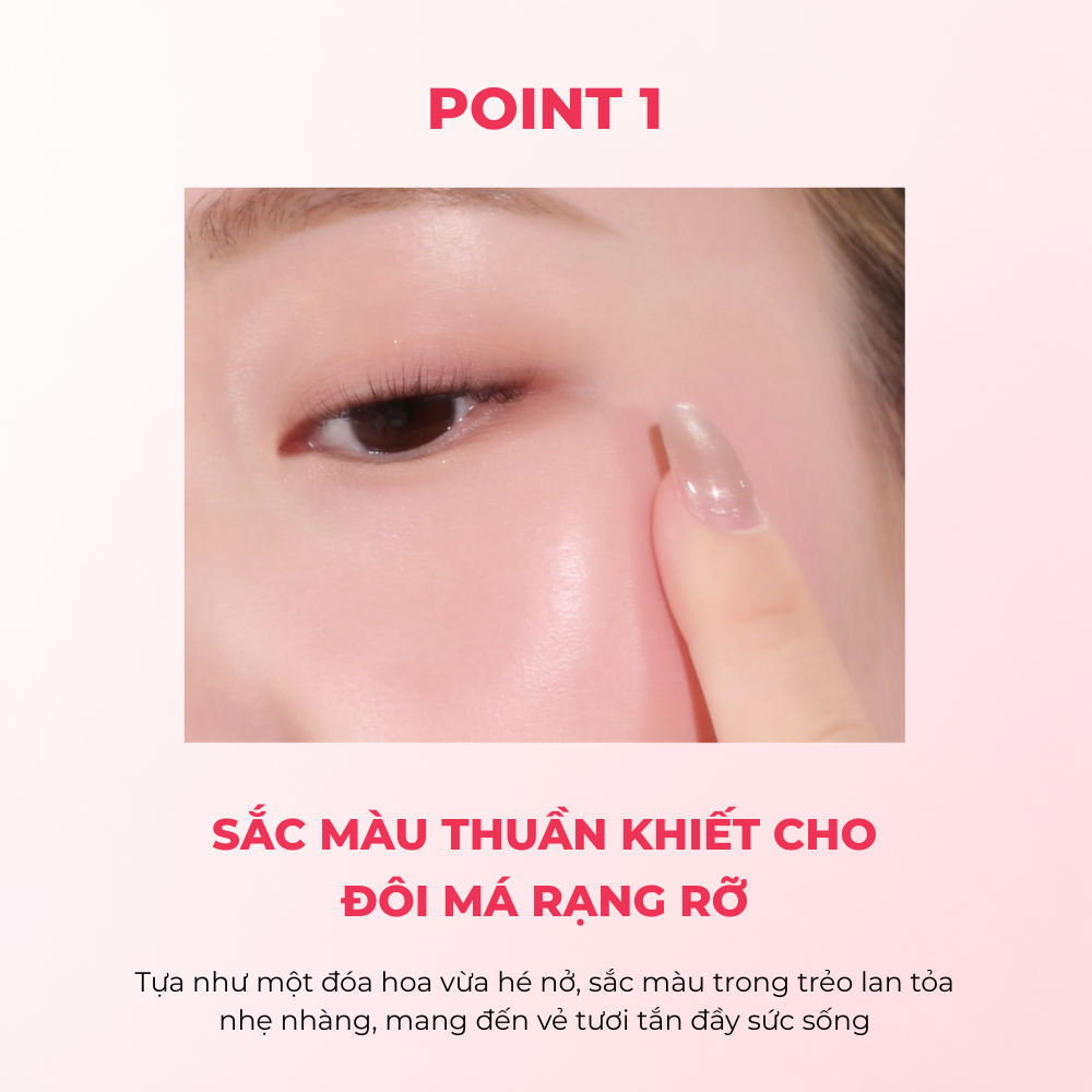 Má Hồng Kem Dạng Lỏng Blessed Moon Veil Melting Color Blush Dễ Tán Sắc Má Tự Nhiên Căng Bóng 3.8g