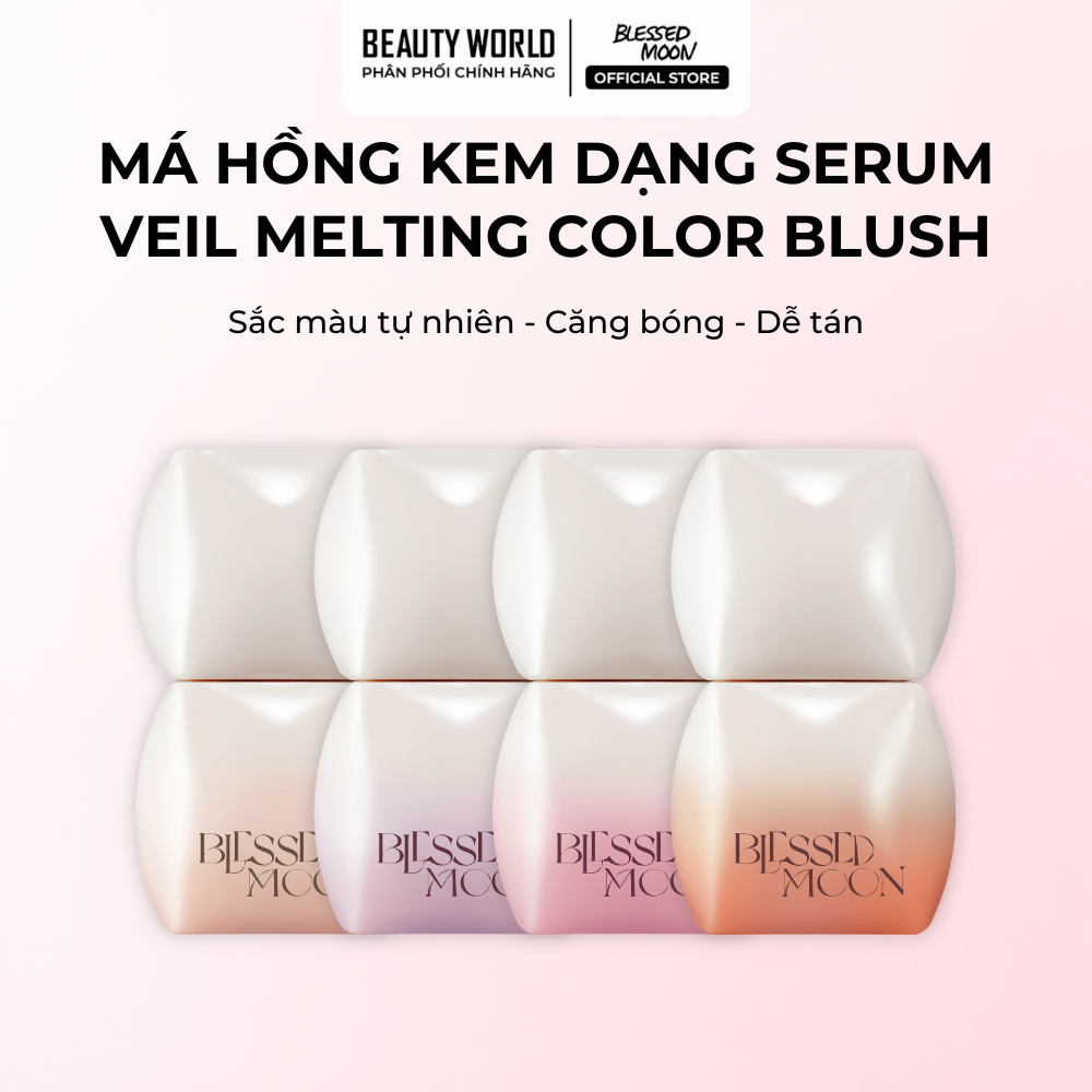 Má Hồng Kem Dạng Lỏng Blessed Moon Veil Melting Color Blush Dễ Tán Sắc Má Tự Nhiên Căng Bóng 3.8g