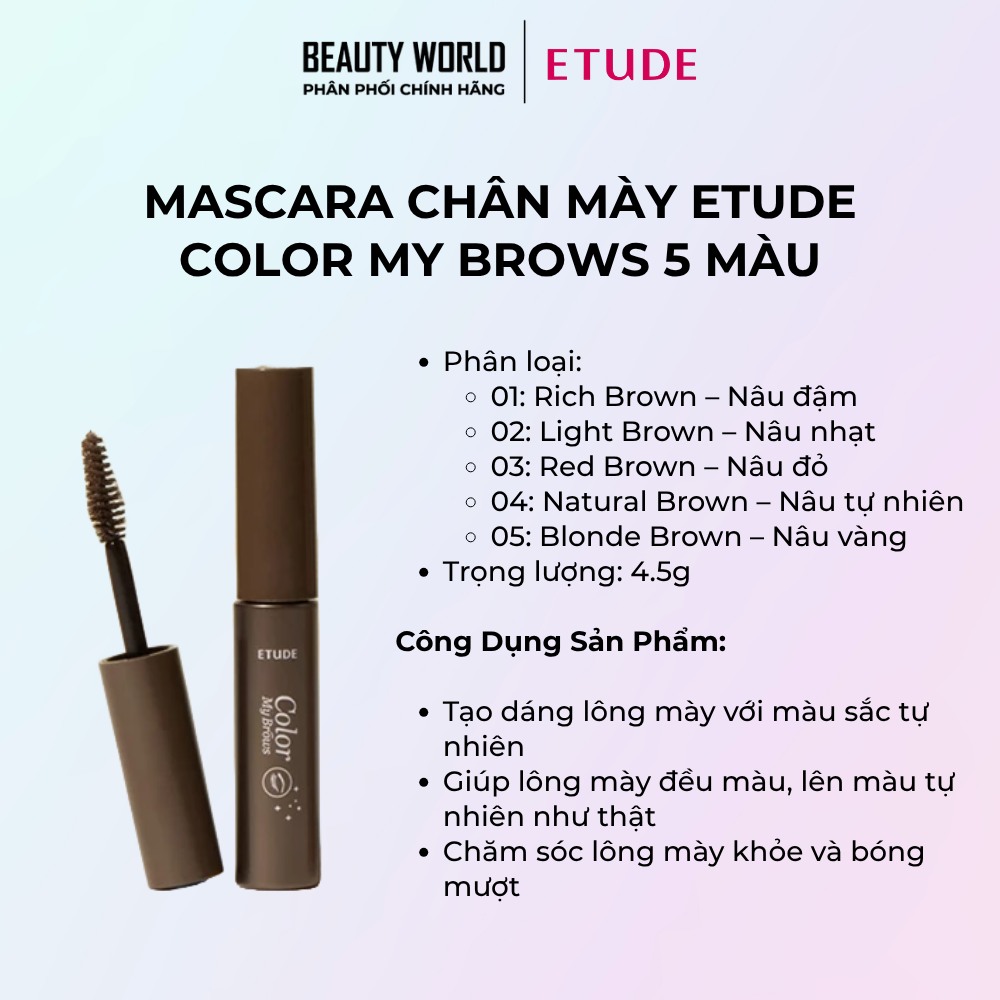 Mascara Chân Mày ETUDE Color My Brows