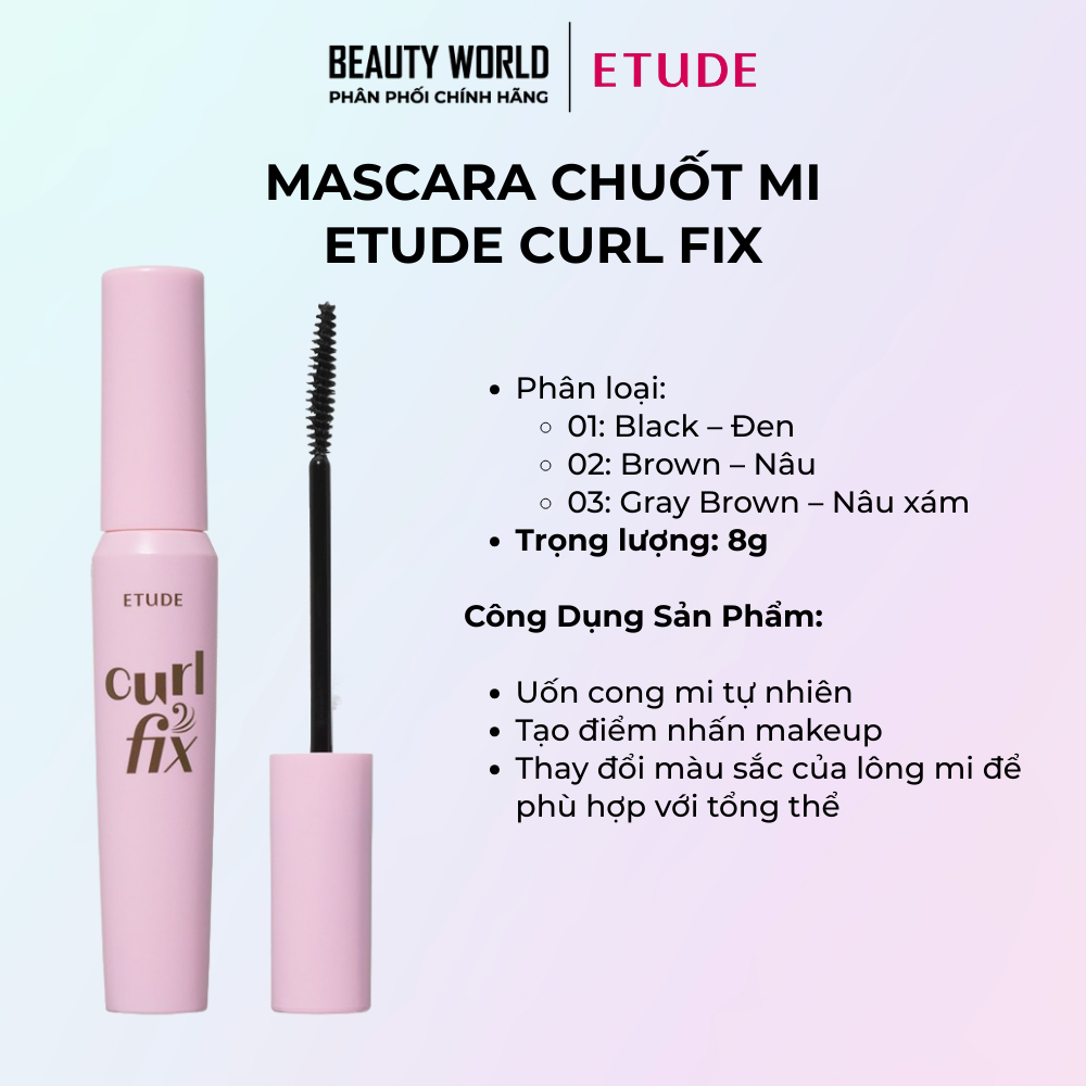 Mascara Chuốt Mi ETUDE Curl Fix Mascara