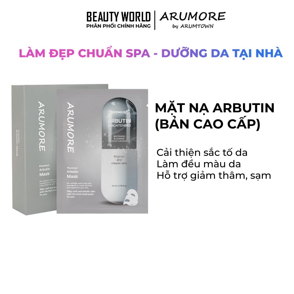 Mặt Nạ Arumore Arbutin Mask Dưỡng Sáng, Đều Màu Da 23ml