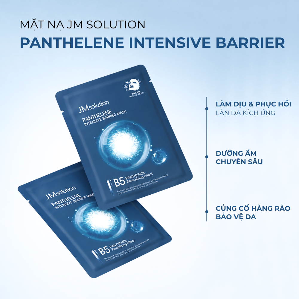 Mặt Nạ B5 JMsolution Panthelene Intensive Barrier Làm Dịu Da, Cấp Ẩm, Phục Hồi Da 30ml x 5