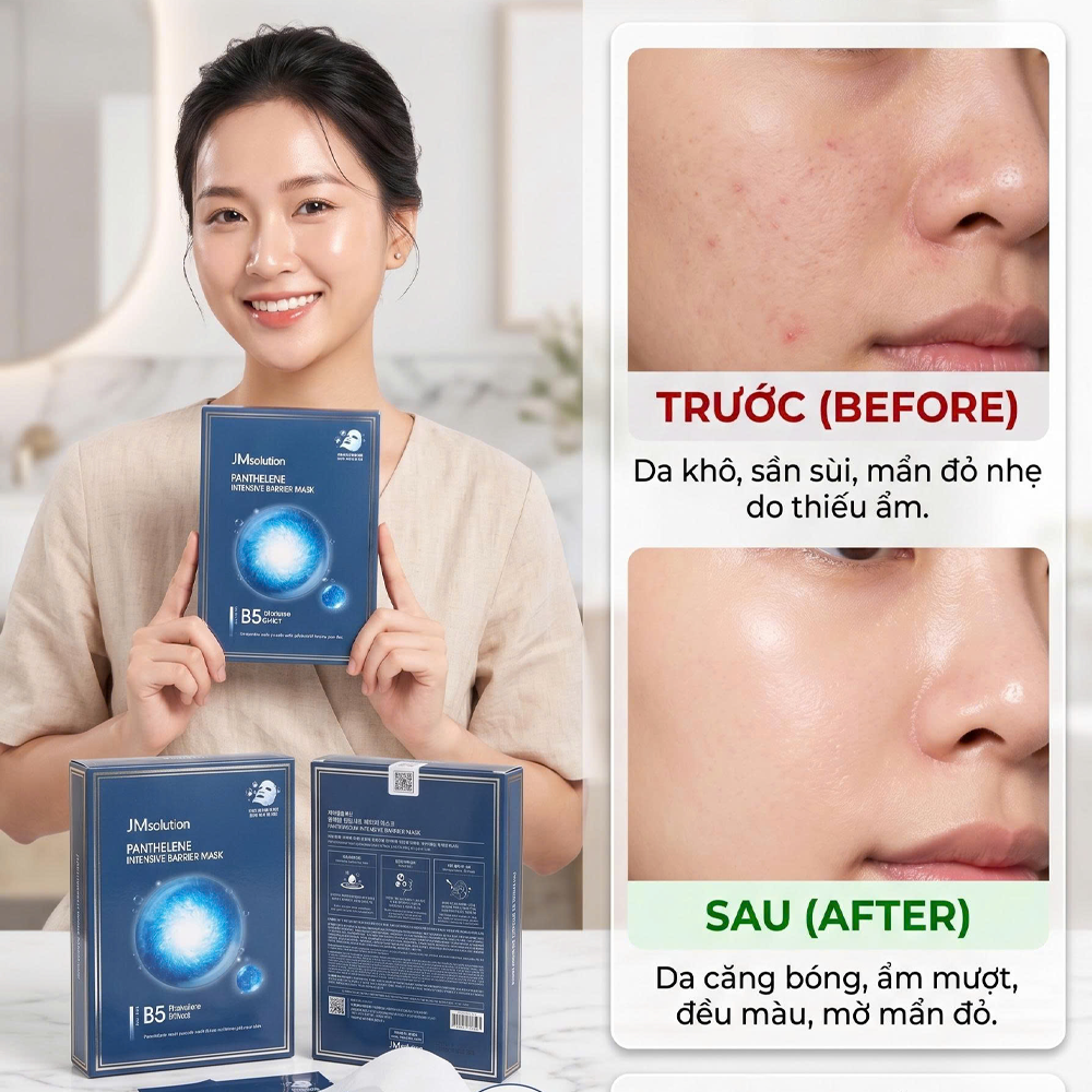 Mặt Nạ B5 JMsolution Panthelene Intensive Barrier Làm Dịu Da, Cấp Ẩm, Phục Hồi Da 30ml x 5