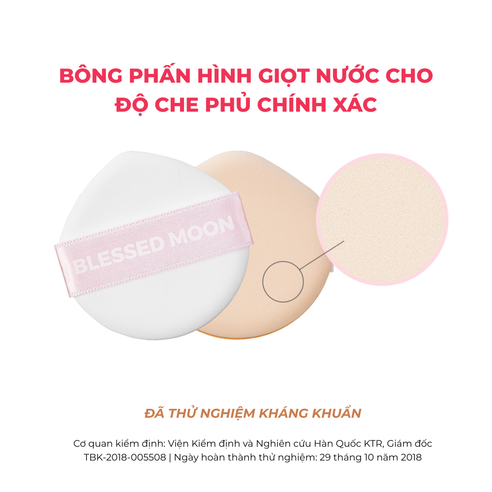 Phấn Nước Chống Nắng Blessed Moon Girly Serum Cushion SPF50+ PA+++ Mỏng Nhẹ, Che Phủ Khuyết Điểm, Căng Bóng Tự Nhiên 15G