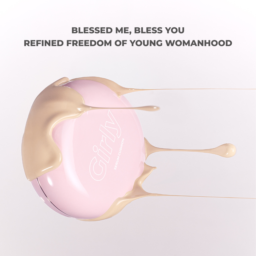 Phấn Nước Chống Nắng Blessed Moon Girly Serum Cushion SPF50+ PA+++ Mỏng Nhẹ, Che Phủ Khuyết Điểm, Căng Bóng Tự Nhiên 15G