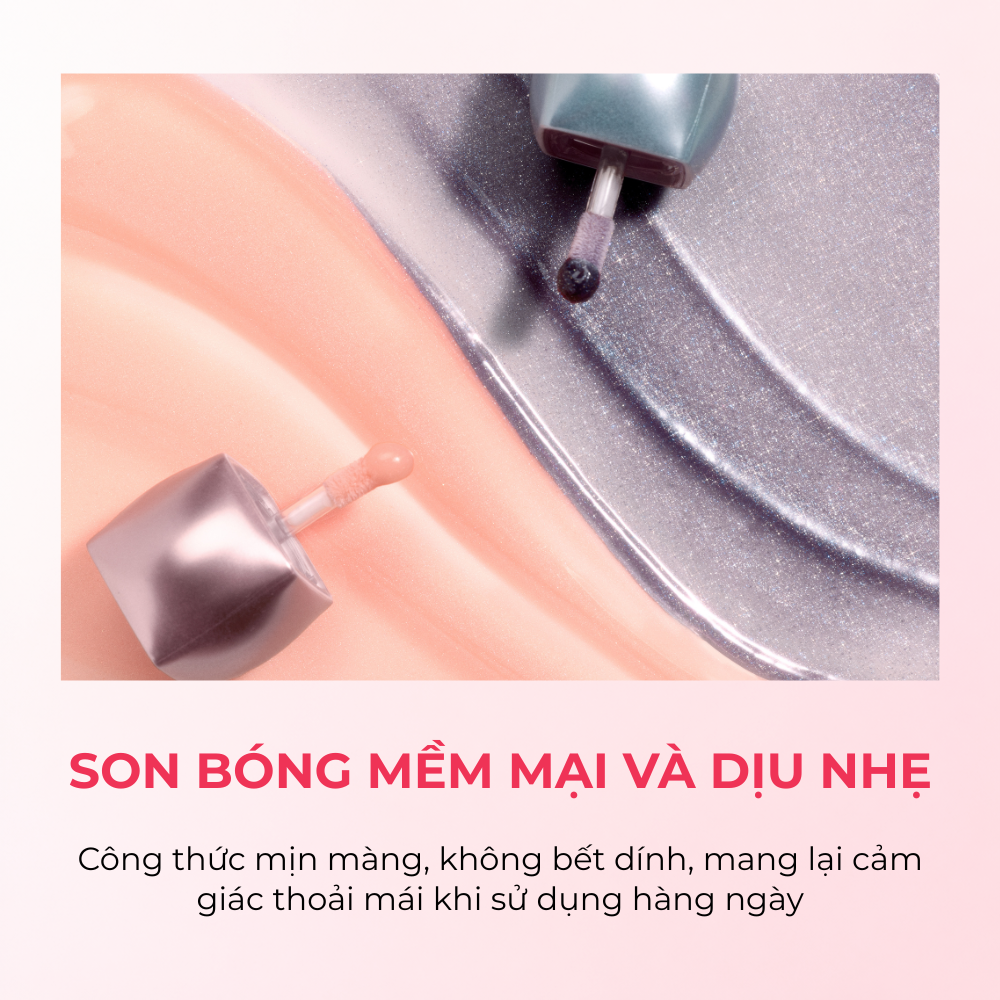 Son Bóng Blessed Moon Veil Mood Lip Gloss Hỗ Trợ Giữ Ẩm Giúp Môi Căng Mọng 3.8g