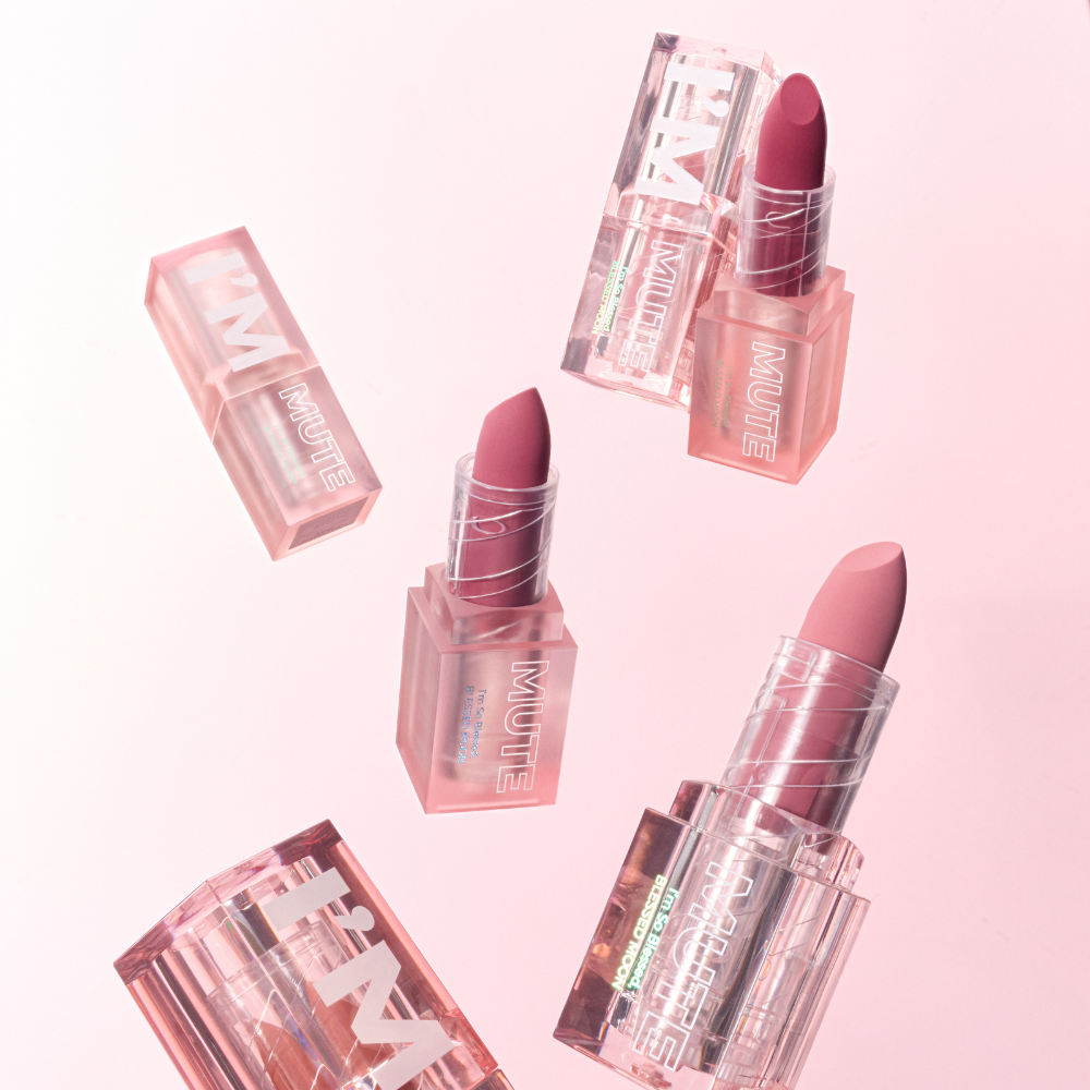Son Thỏi Mịn Lì Blessed Moon I’M MUTE Lipstick Mịn Mờ Che Vân Môi Hỗ Trợ Làm Mềm Môi 3.4g