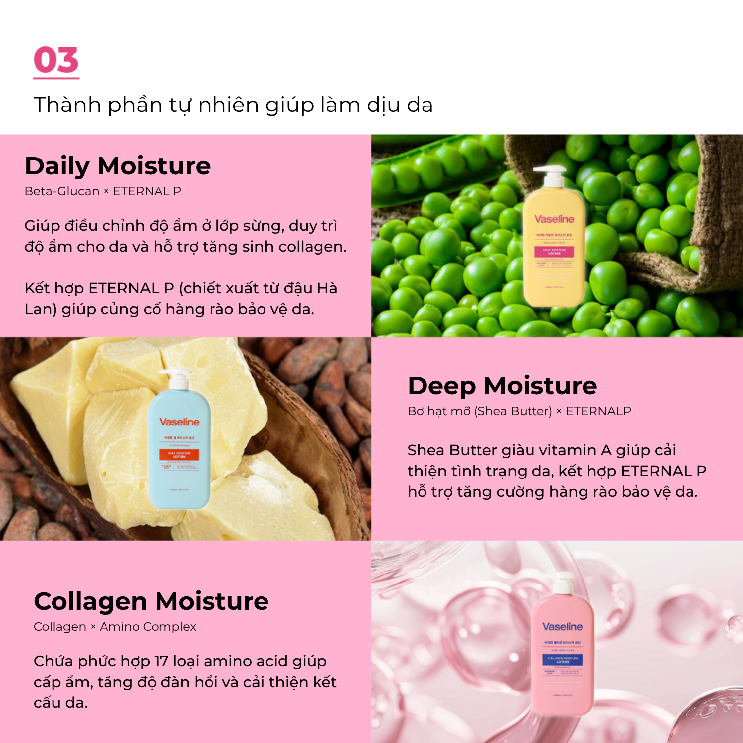 Sữa Dưỡng Thể Foodaholic Vaseline Lotion Dưỡng Ẩm Da Giúp Da Mềm Mịn 1000ml