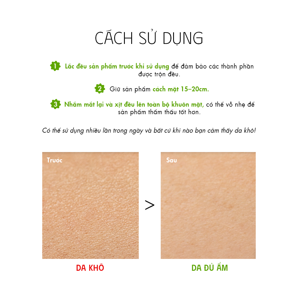 Xịt Khoáng Lô Hội Dưỡng Ẩm Và Làm Dịu Da ARUMORE ALOE VERA SOOTHING MIST 200ml