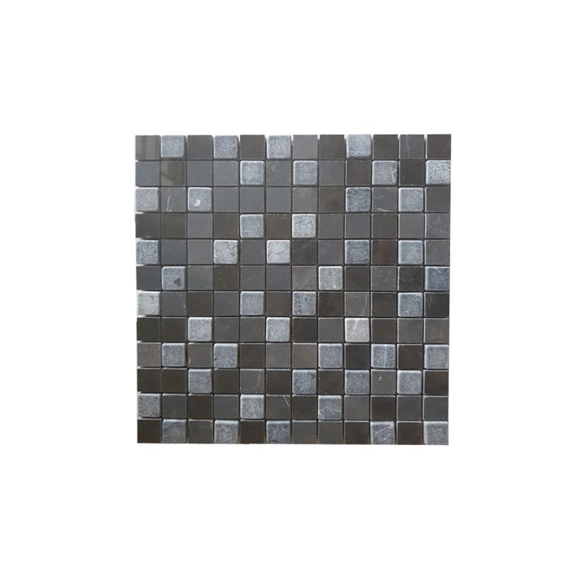 Đá dán mosaic đen 23x23 bóng và rung vê