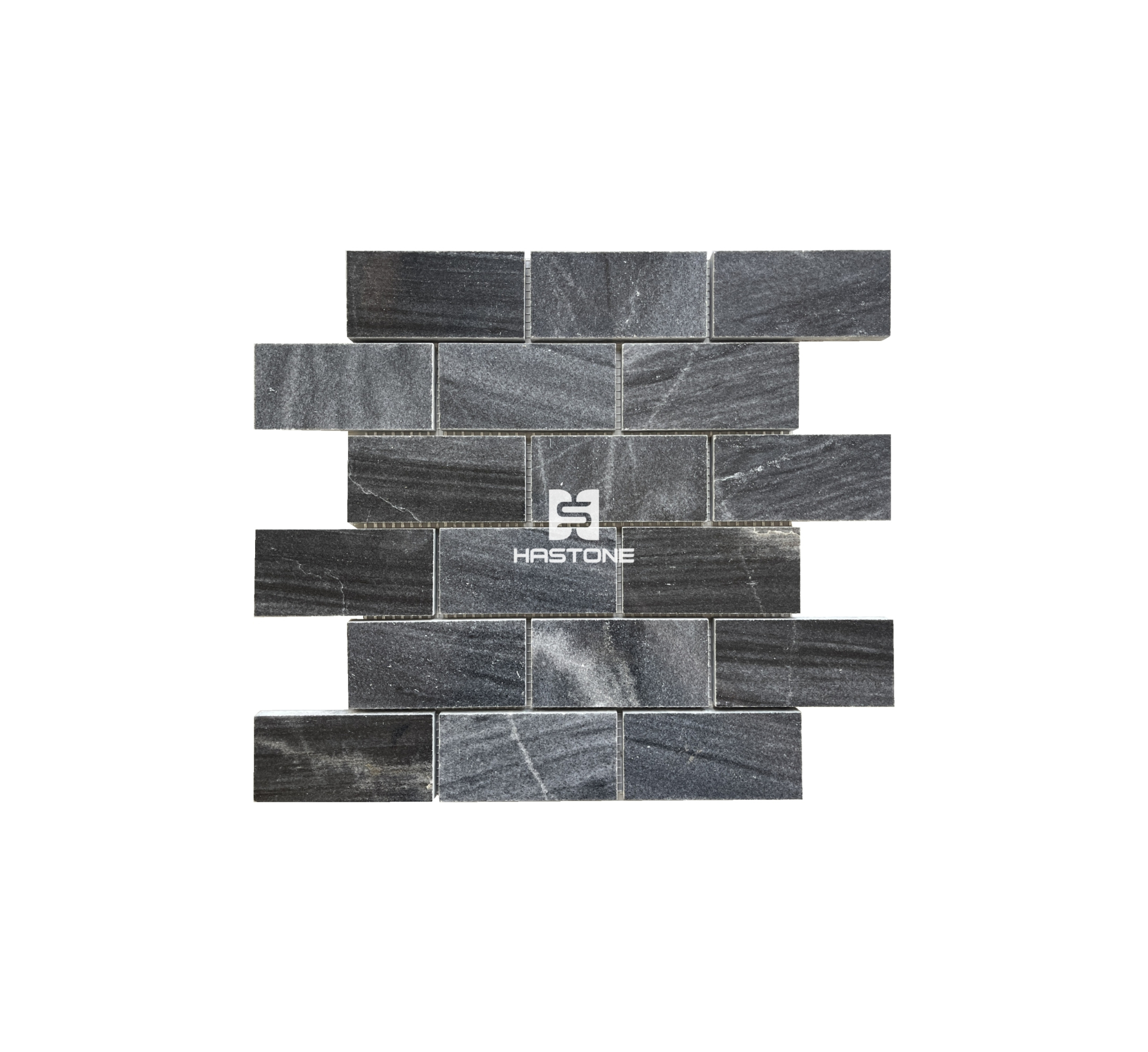 Đá Mosaic Amalfi 48x98 Đen Sọc Dưa Bóng
