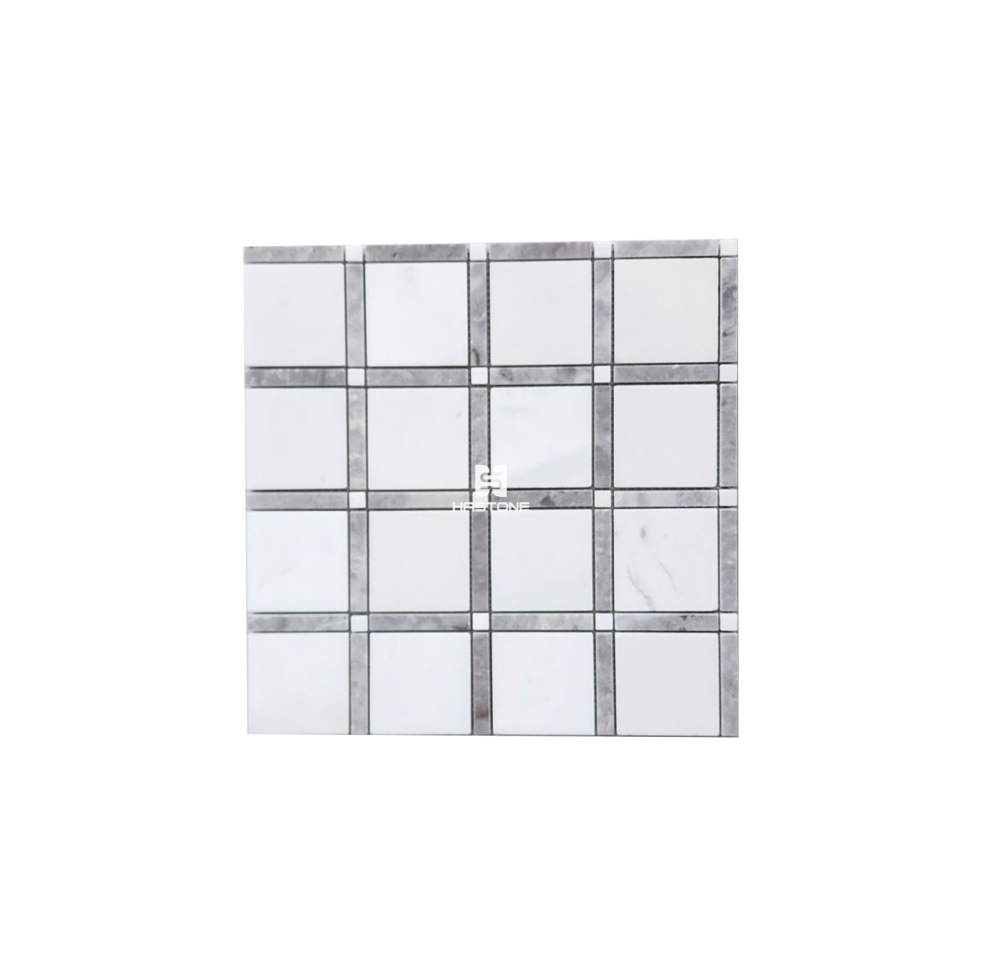 Đá Mosaic Vuông 63 Trắng Sữa, Ghi Nhạt