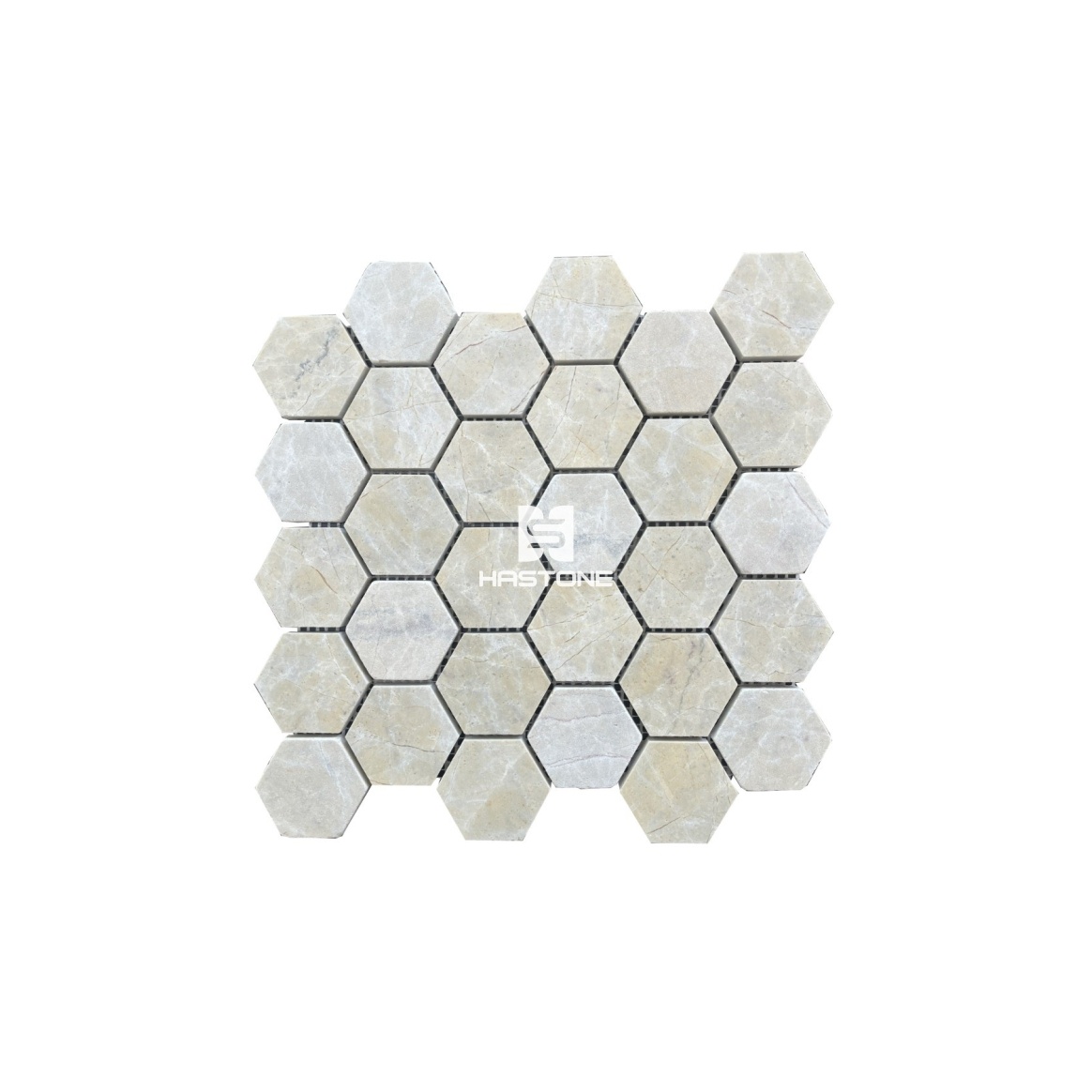 Đá Mosaic Hex 2'' Vàng Chanh Honed