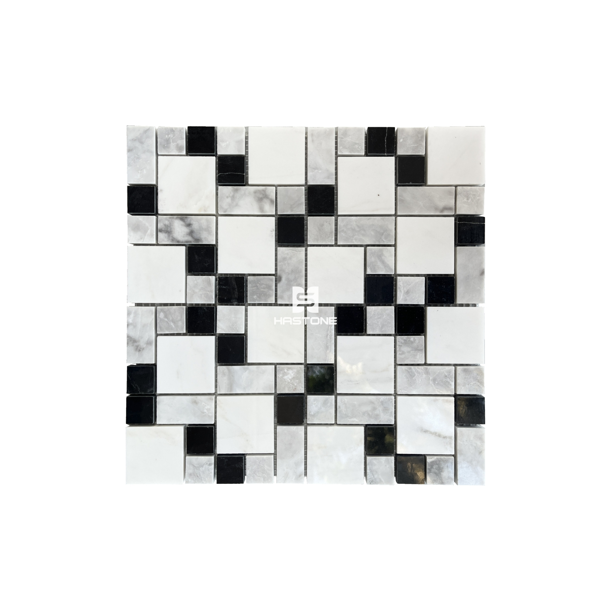 Đá Mosaic Vuông 23x23, 23x48, 48x48 Trắng Sữa, Ghi Nhạt, Đen  Bóng