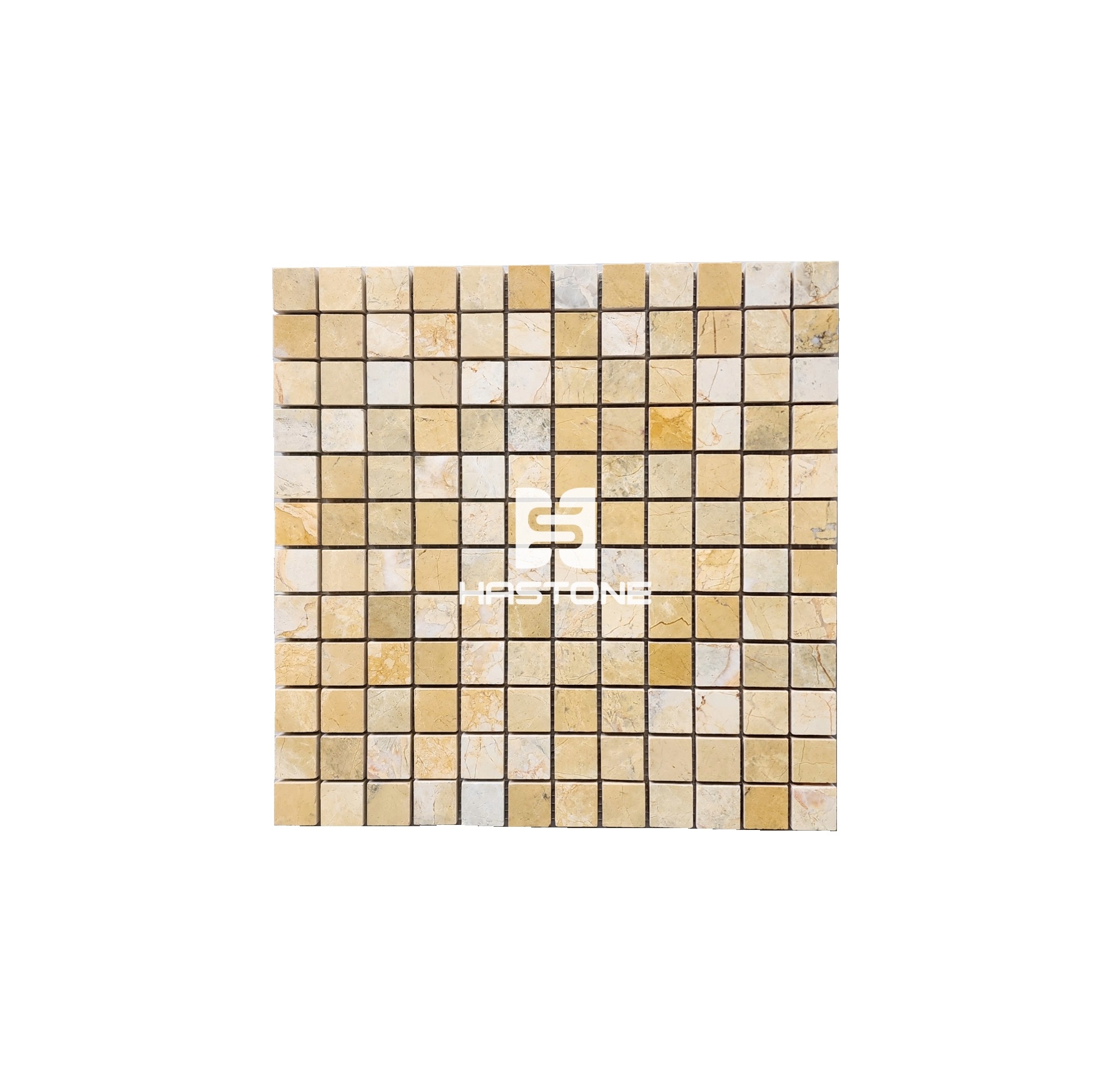 Đá Mosaic Vuông 23x23 Vàng Chanh Honed