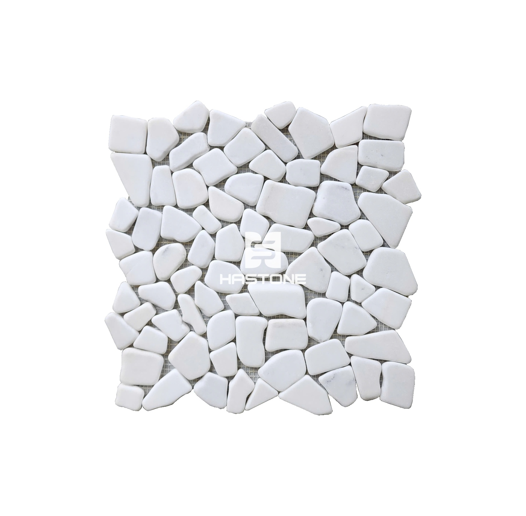 Đá Mosaic Dán Rối Crazy Tumbled Trắng Sữa