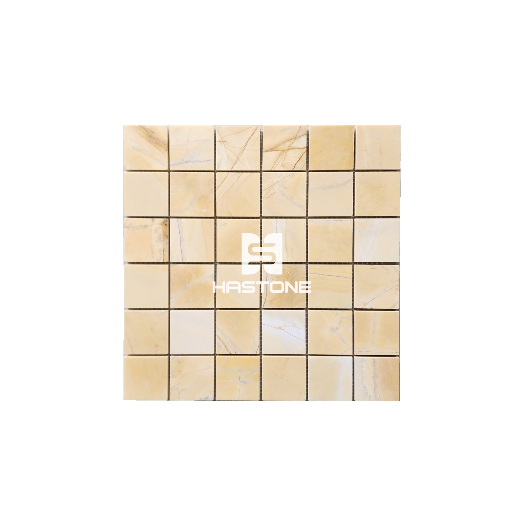 Đá Mosaic Vuông 48x48 Vàng Nhạt Bóng