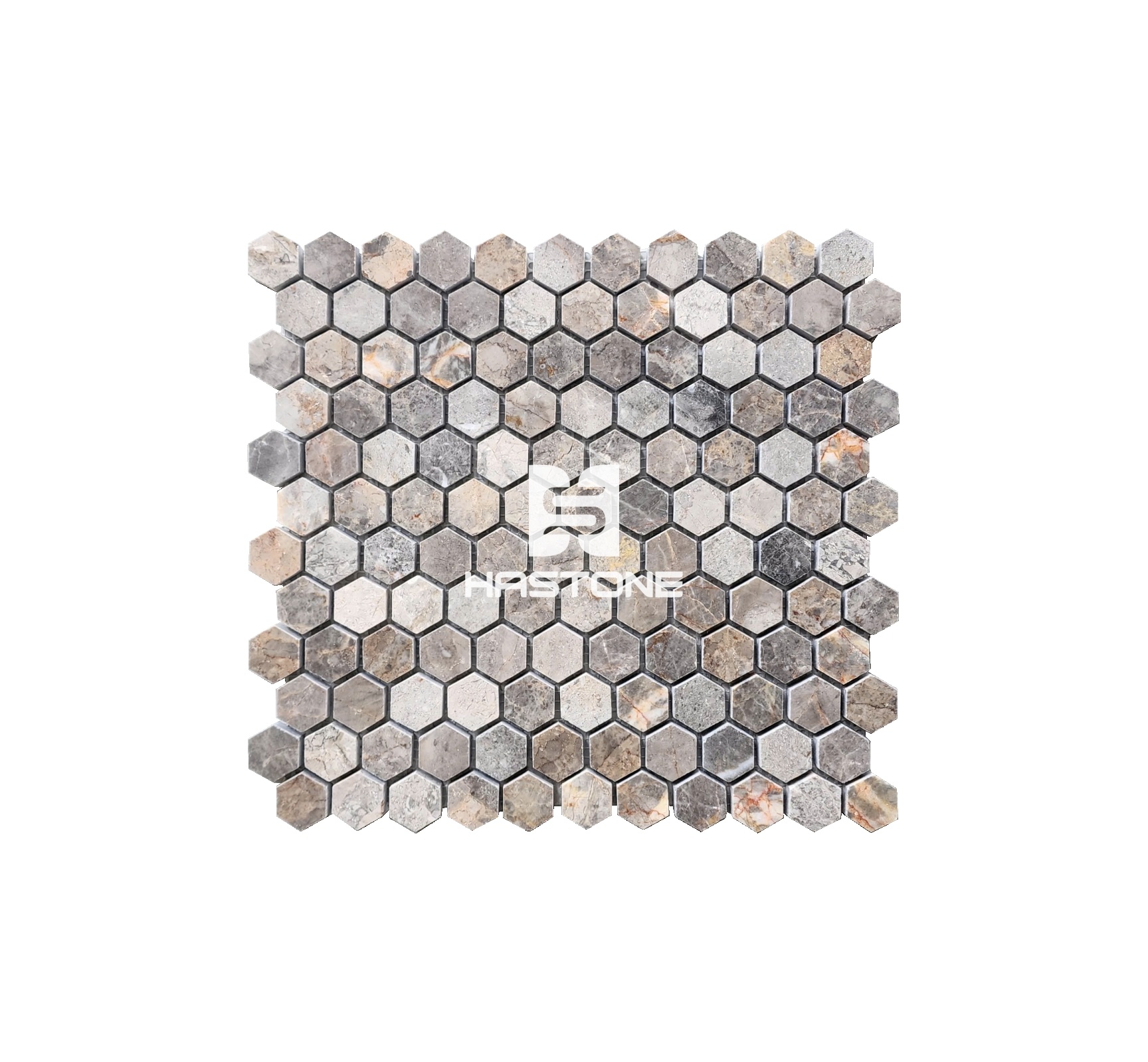 Đá Mosaic Hex 1'' Vàng Dăm Kết Bóng