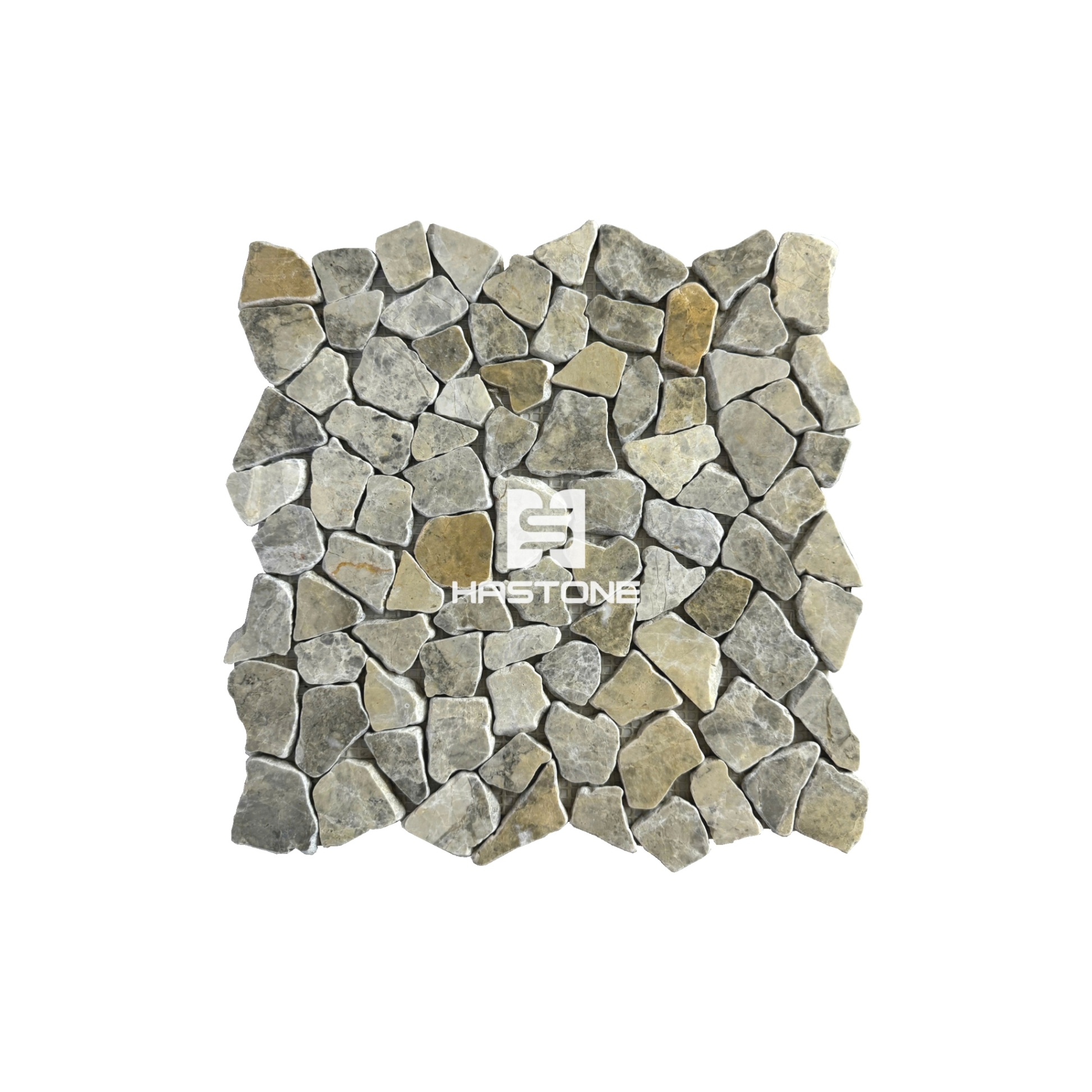 Đá Mosaic Dán Rối Crazy Tumbled Vàng Dăm Kết Bóng
