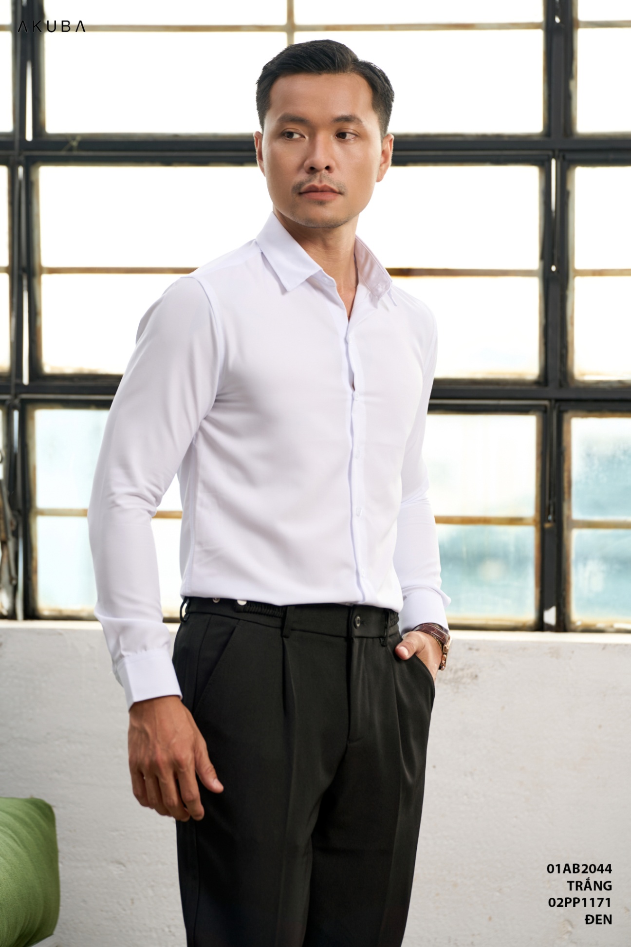 ÁO SƠ MI TAY DÀI 01AB2044