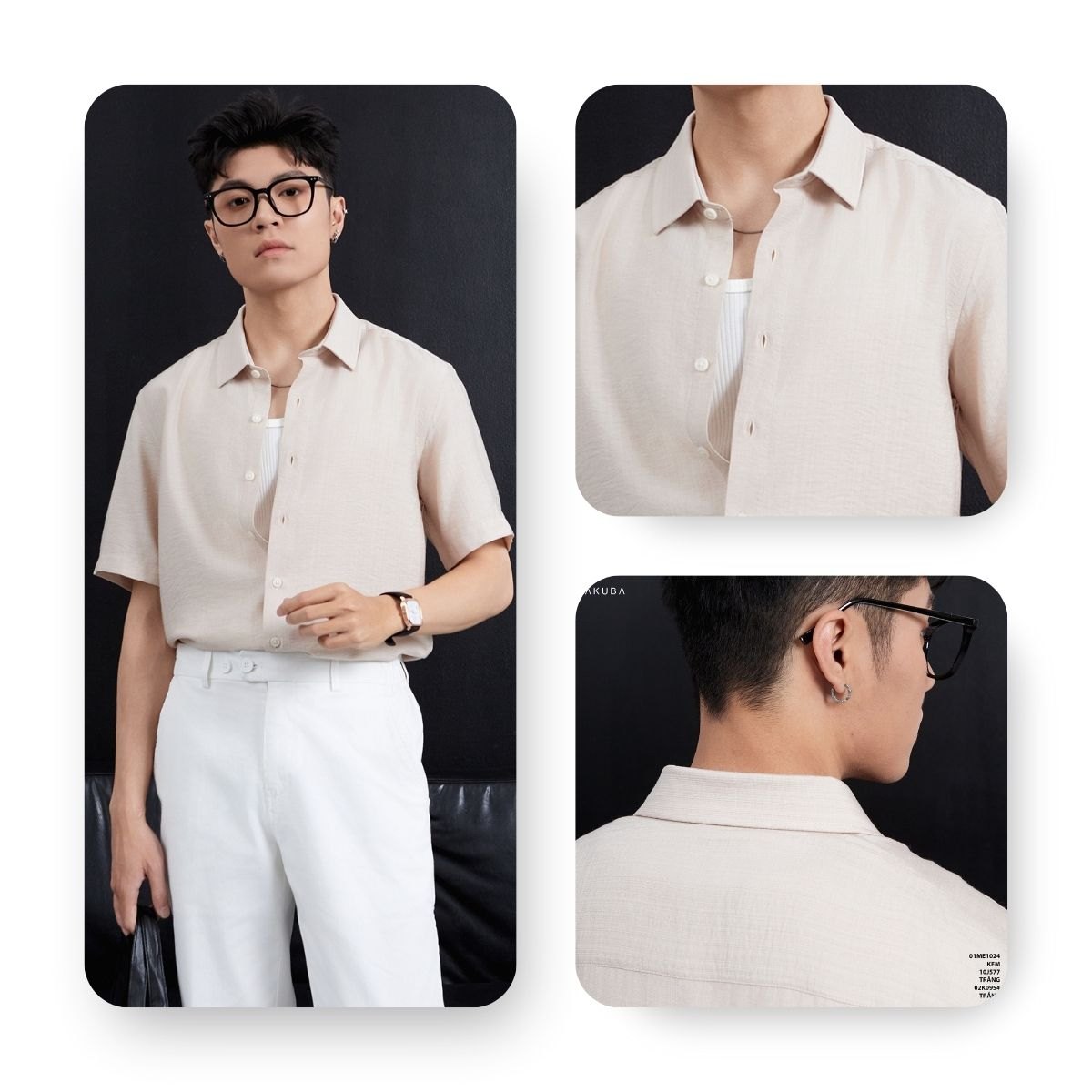 ÁO SƠ MI TAY NGẮN 01ME1024