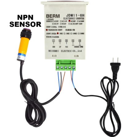Bộ đếm sản phẩm JDM11-6H 220V / chính hãng BERM / counter có nguồn 12V cho cảm biến - K3H4