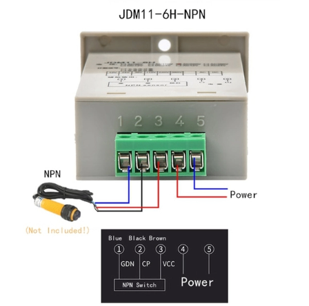 Bộ đếm sản phẩm JDM11-6H 12-24V / chính hãng BERM / counter có nguồn 12V cho cảm biến - K4H3