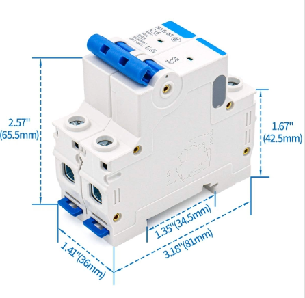 Át điện MCB 2 pha 16A NXB-63 C16 / chính hãng Chint /Aptomat MCB 2P 16A Chint NXB-63