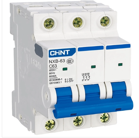 Át điện MCB 3 pha 63A NXB-63 C63 / chính hãng Chint /Aptomat MCB 3P 63A Chint NXB-63 C63