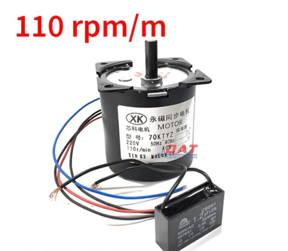 Động Cơ Giảm Tốc 220VAC 40W WT-70KTYZ - 20RPM 50RPM 110RPM